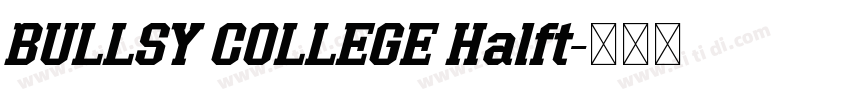 BULLSY COLLEGE Halft字体转换